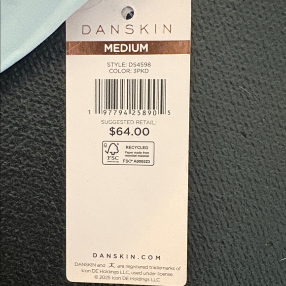 NWT 3-Pk Danskin Gel Bonded Wireless Lounge Bras - Sz. M - Picture 8 of 10